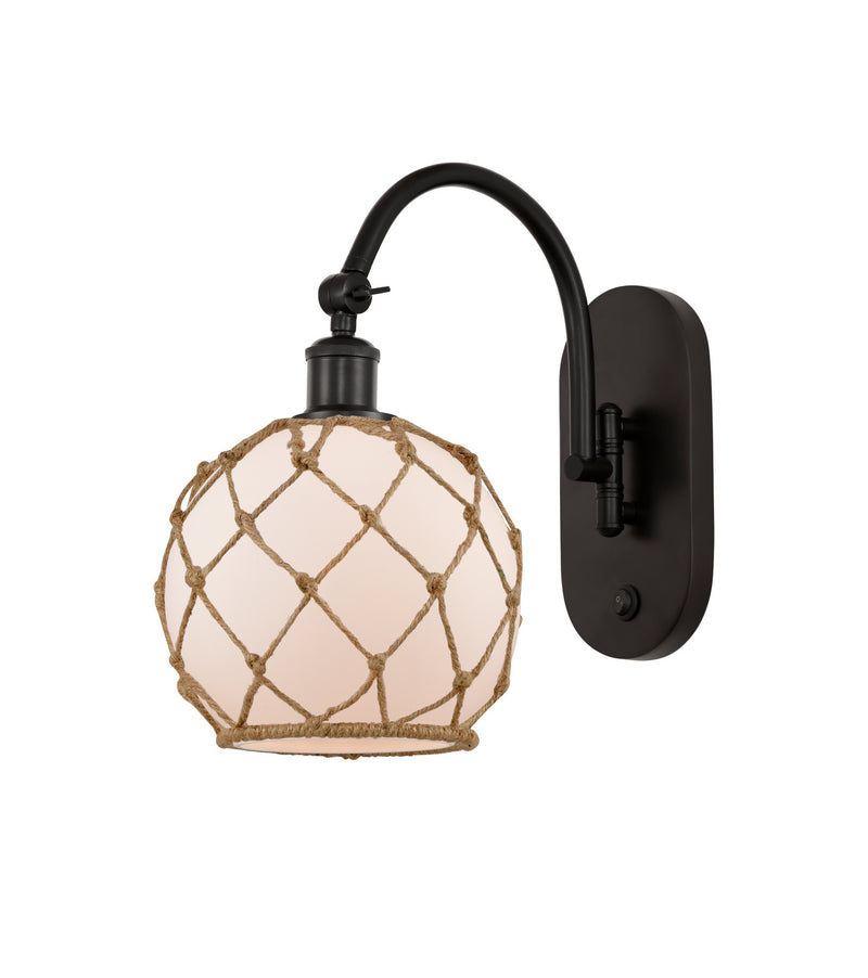 Innovations 518-1W-OB-G121-8RB One Light Wall Sconce, Oil Rubbed Bronze