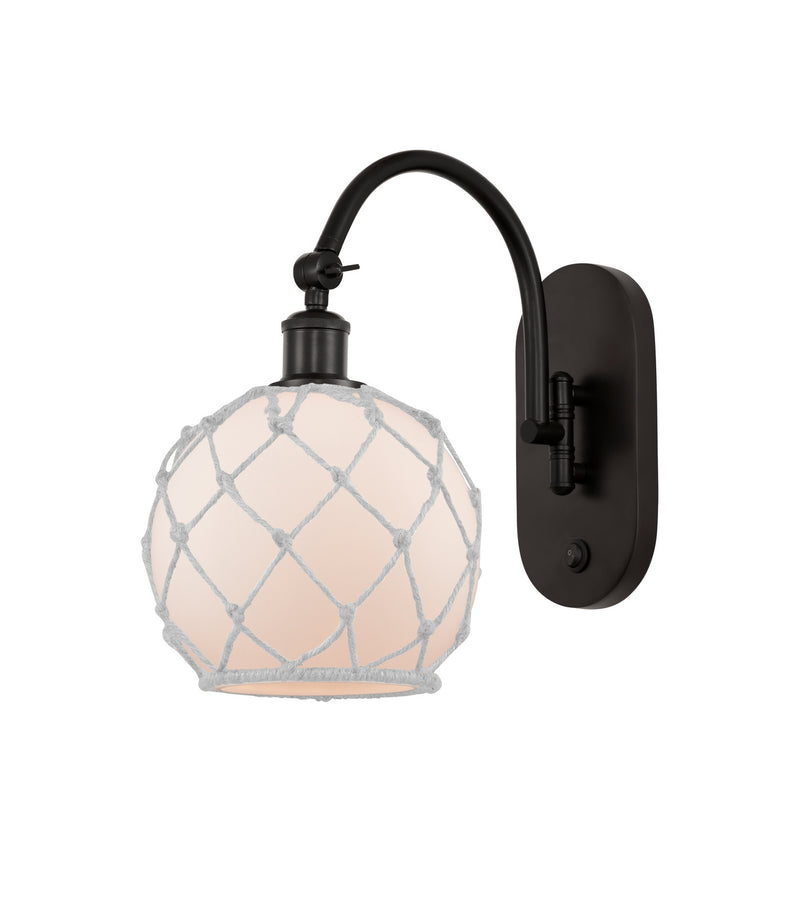 Innovations 518-1W-OB-G121-8RW One Light Wall Sconce, Oil Rubbed Bronze
