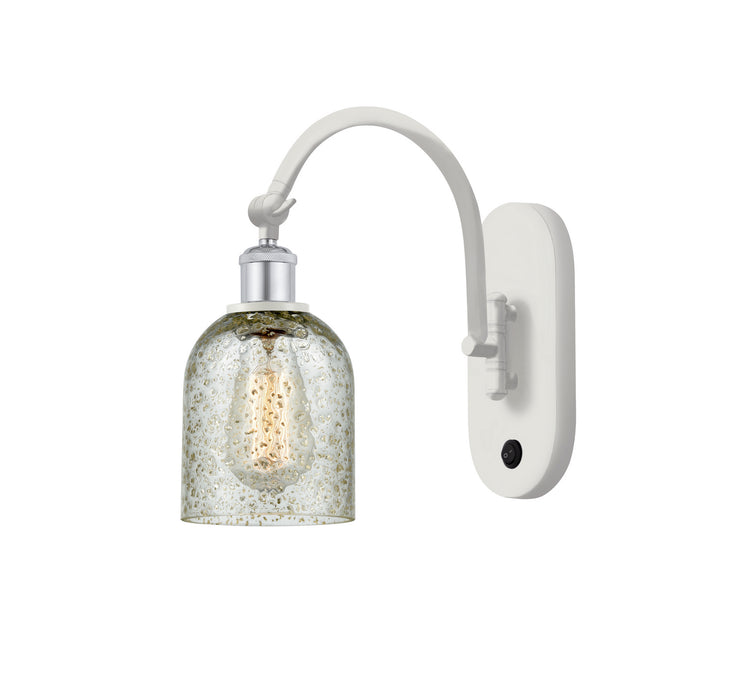 Innovations 518-1W-WPC-G259 One Light Wall Sconce, White Polished Chrome