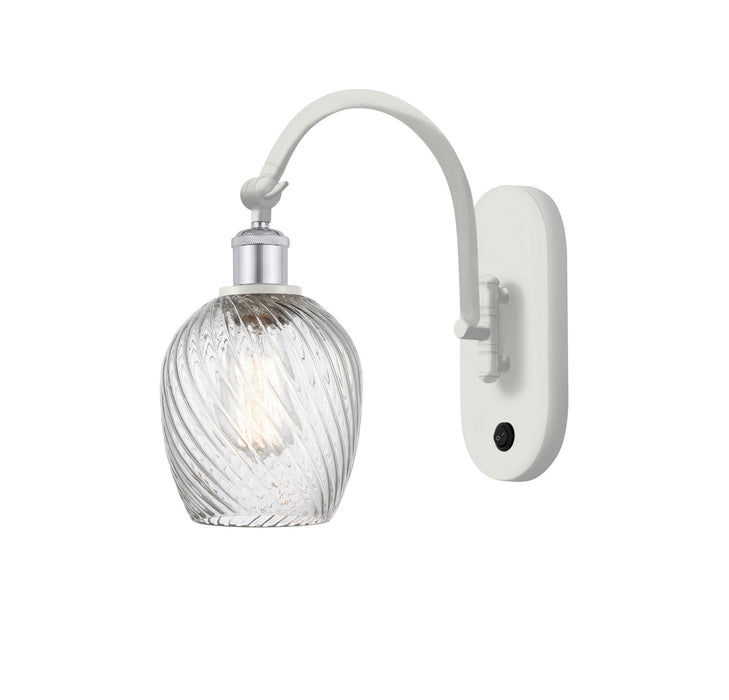 Innovations 518-1W-WPC-G292 One Light Wall Sconce, White Polished Chrome