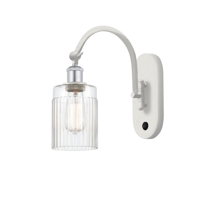 Innovations 518-1W-WPC-G342 One Light Wall Sconce, White Polished Chrome