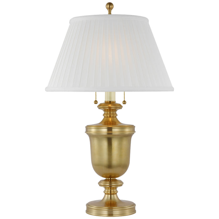 Visual Comfort Signature CHA 8172AB-SP Two Light Table Lamp, Antique-Burnished Brass