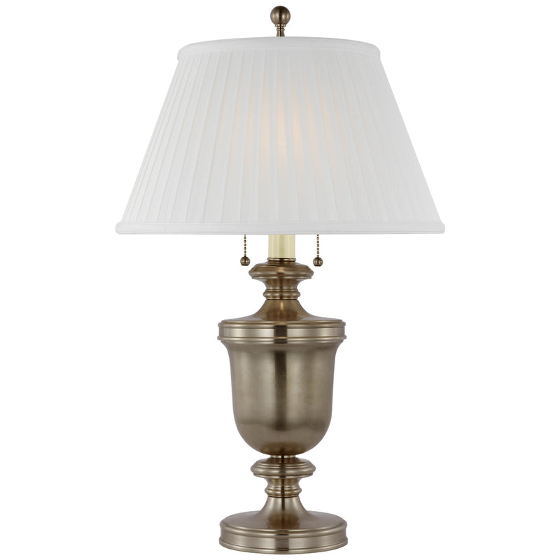 Visual Comfort Signature CHA 8172AN-SP Two Light Table Lamp, Antique Nickel
