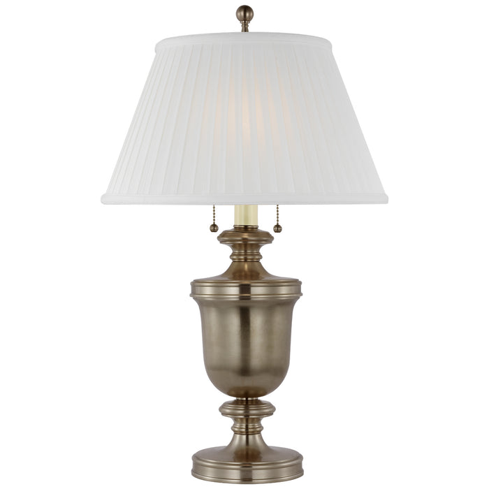 Visual Comfort Signature CHA 8172AN-SP Two Light Table Lamp, Antique Nickel