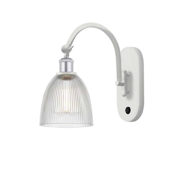 Innovations 518-1W-WPC-G382 One Light Wall Sconce, White Polished Chrome