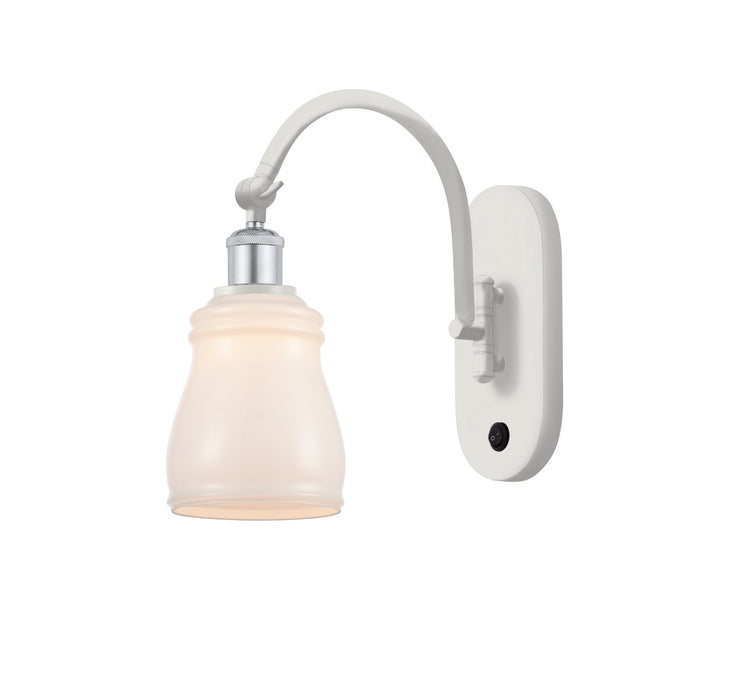 Innovations 518-1W-WPC-G391 One Light Wall Sconce, White Polished Chrome