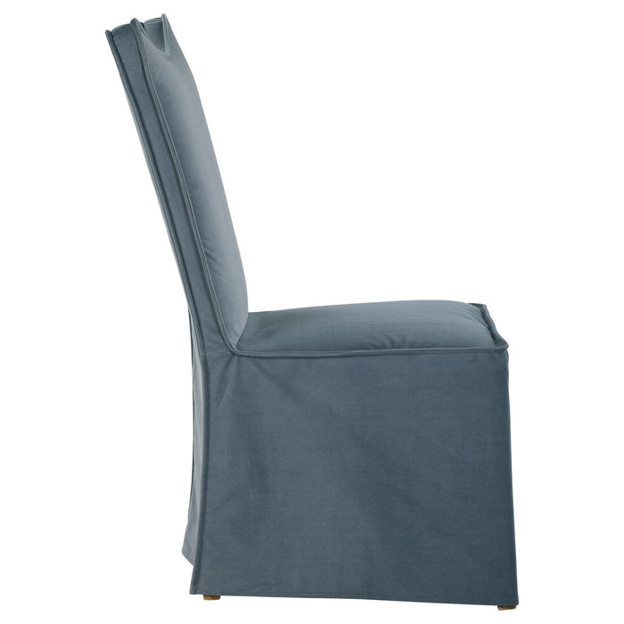 Uttermost 23577-2 Armless Chair, Set Of 2, Light Smoke Gray