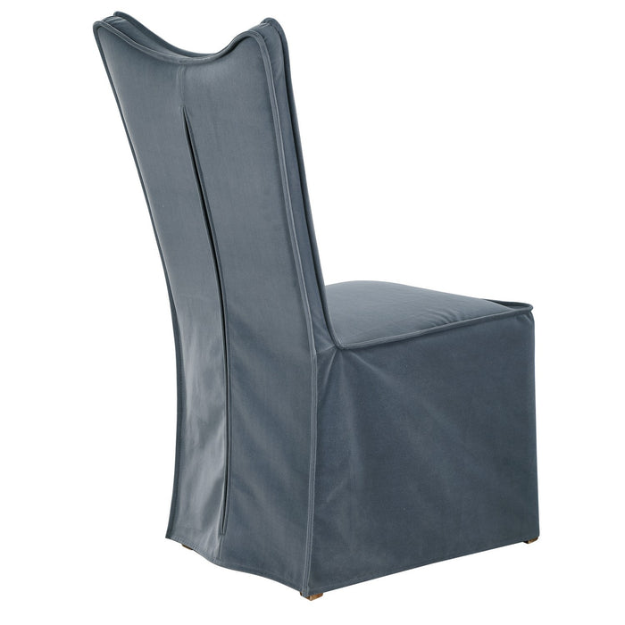 Uttermost 23577-2 Armless Chair, Set Of 2, Light Smoke Gray
