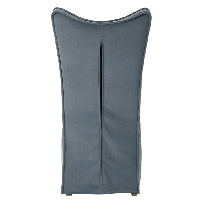 Uttermost 23577-2 Armless Chair, Set Of 2, Light Smoke Gray