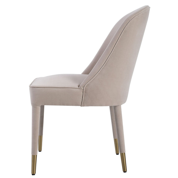 Uttermost 23593-2 Armless Chair Set Of 2, Brushed Brass