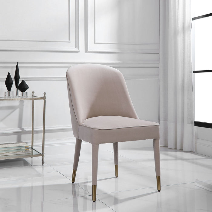 Uttermost 23593-2 Armless Chair Set Of 2, Brushed Brass