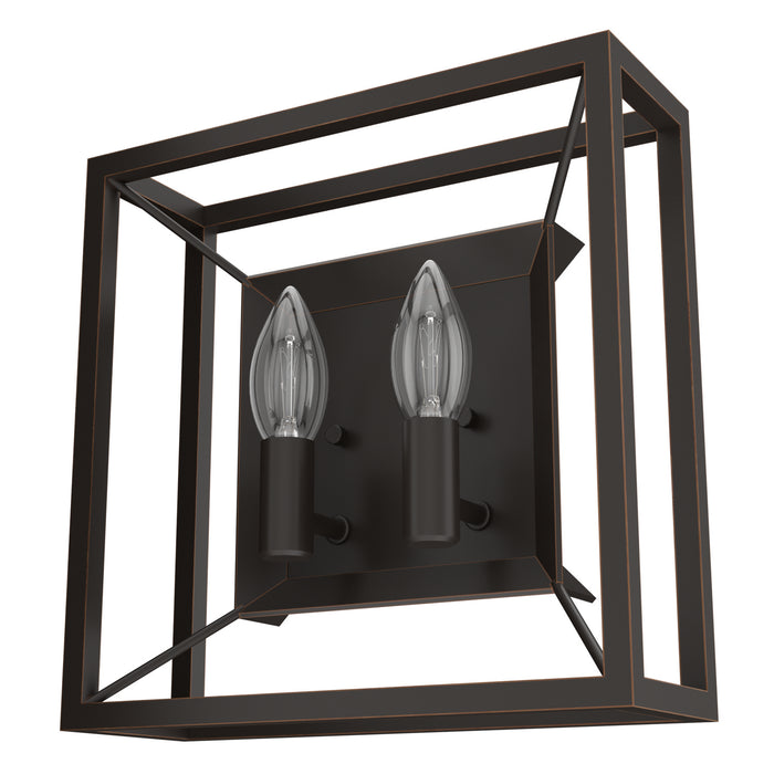 Hunter 19403 Two Light Wall Sconce, Onyx Bengal