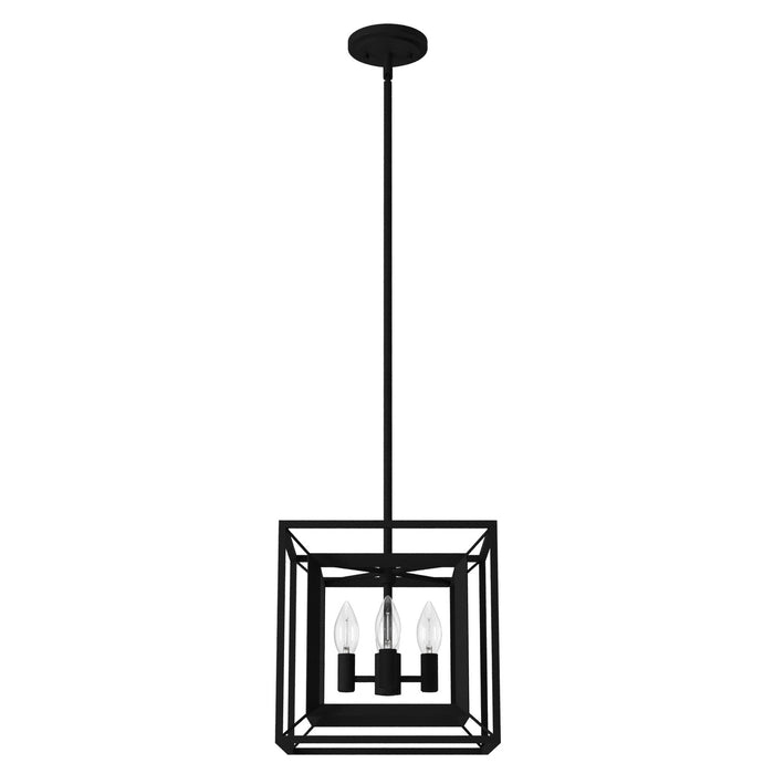 Hunter 19412 Four Light Pendant, Natural Black Iron