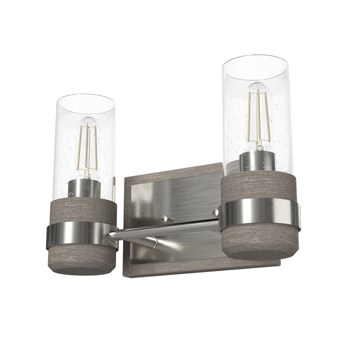 Hunter 19465 Two Light Vanity, Brushed Nickel