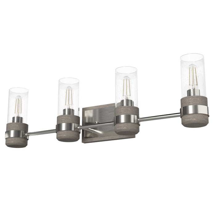 Hunter 19469 Four Light Vanity, Brushed Nickel