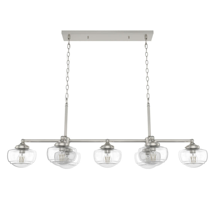 Hunter 19493 Seven Light Chandelier, Brushed Nickel