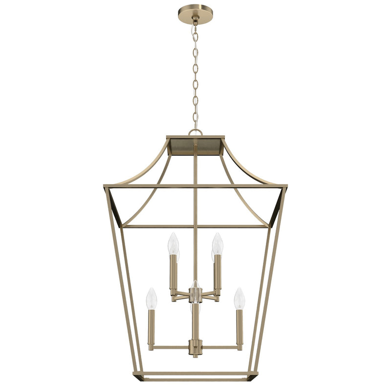 Hunter 19873 Eight Light Pendant, Alturas Gold