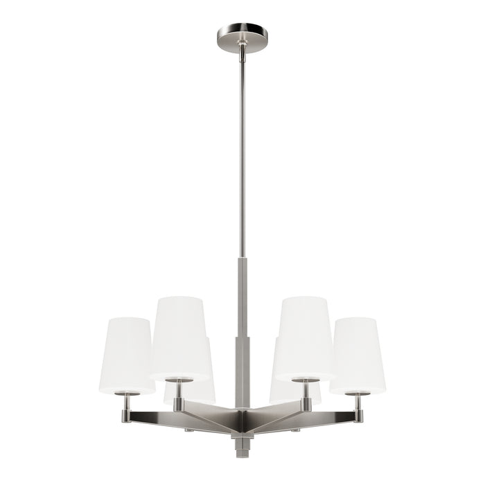 Hunter 19875 Six Light Chandelier, Brushed Nickel