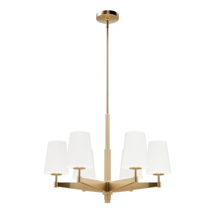 Hunter 19876 Six Light Chandelier, Alturas Gold