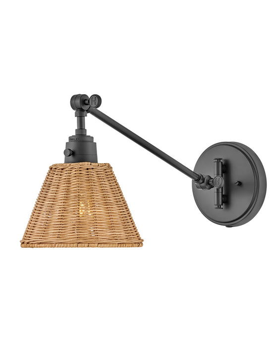 Hinkley 3690BK-NAT LED Wall Sconce, Black