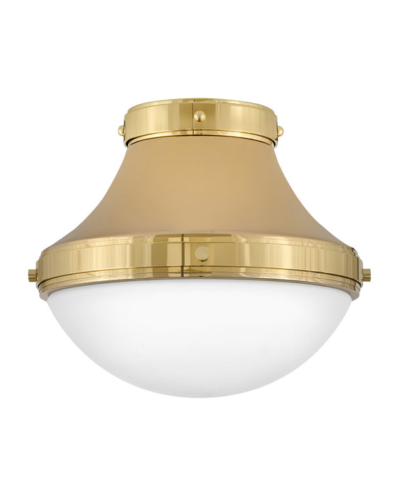 Hinkley 39051BBR LED Flush Mount, Bright Brass