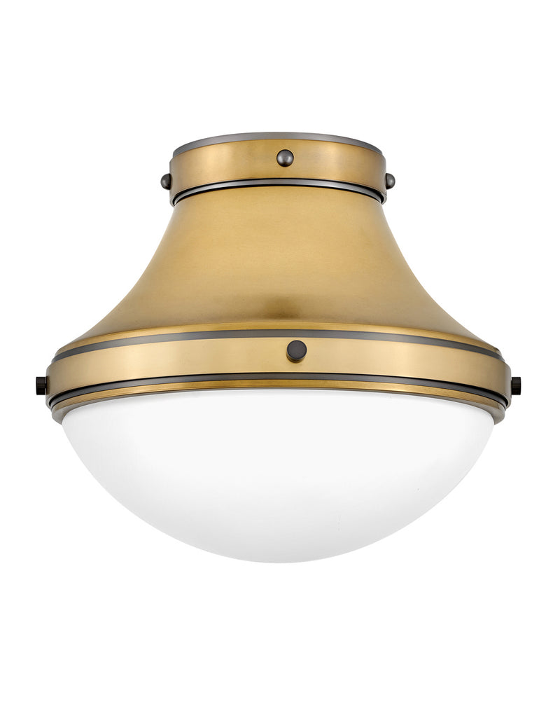 Hinkley 39051HB LED Flush Mount, Heritage Brass