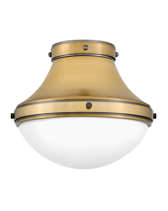 Hinkley 39051HB LED Flush Mount, Heritage Brass