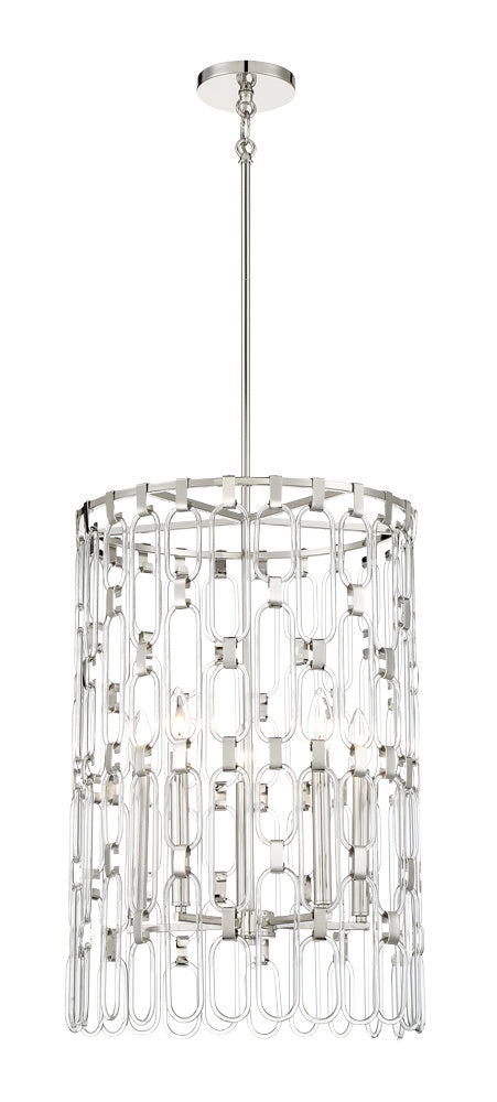 George Kovacs P5385-613 Five Light Pendant, Polished Nickel