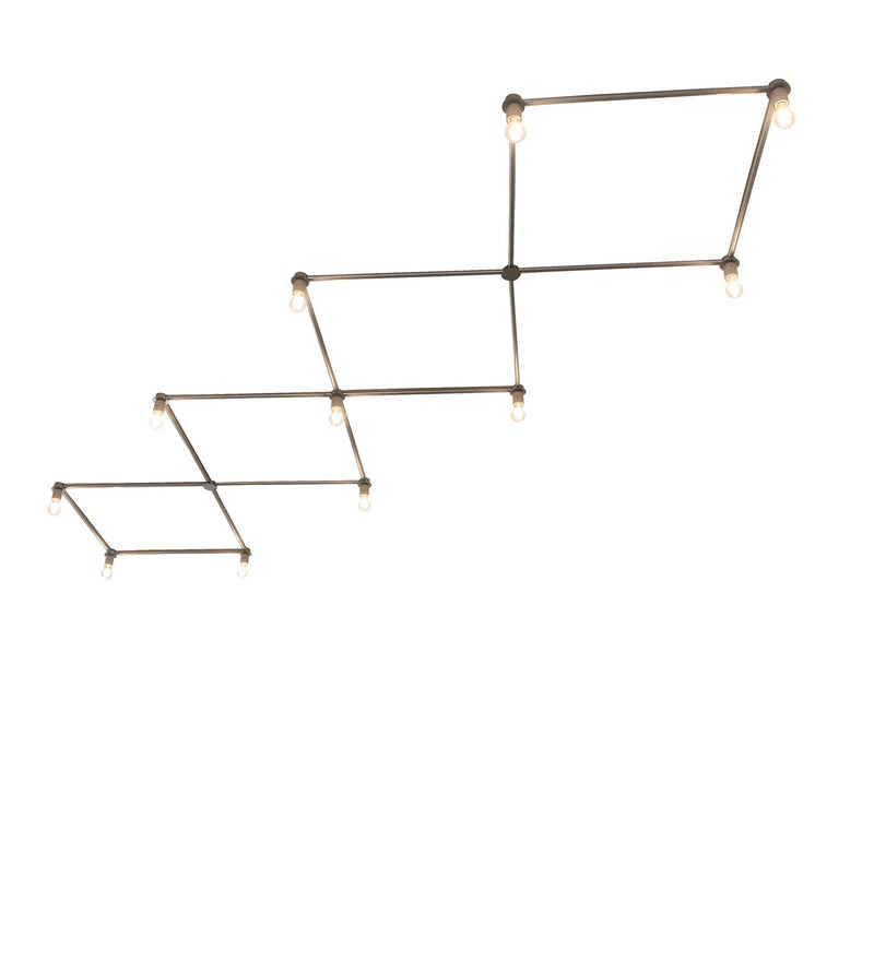 Meyda Tiffany 233710 LED Flushmount, Satin Titanium Gold