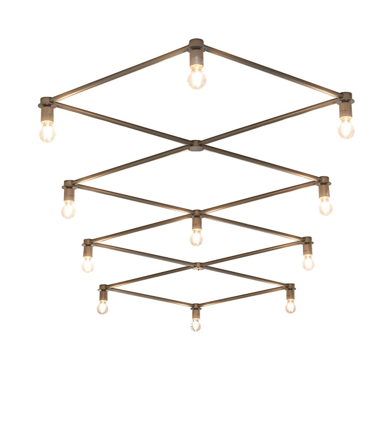 Meyda Tiffany 233710 LED Flushmount, Satin Titanium Gold