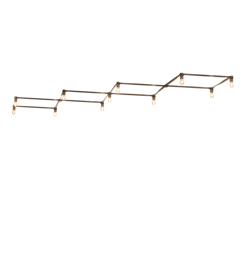Meyda Tiffany 233710 LED Flushmount, Satin Titanium Gold