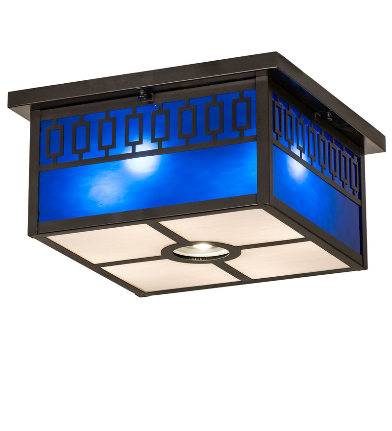 Meyda Tiffany 251052 Five Light Flushmount, Craftsman Brown