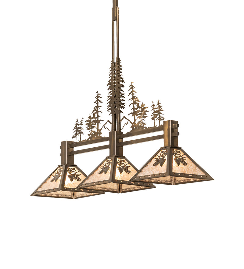 Meyda Tiffany 251561 Three Light Island Pendant, Antique Copper
