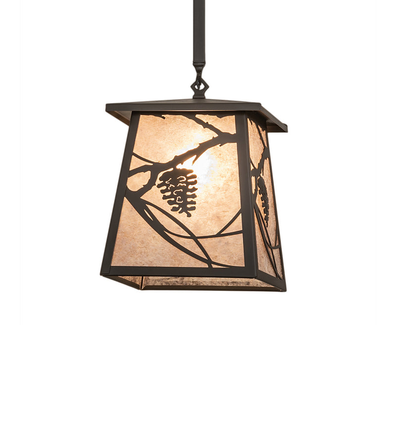 Meyda Tiffany 252361 One Light Pendant, Wrought Iron