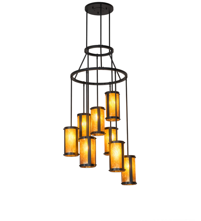 Meyda Tiffany 252907 Nine Light Chandelier, Blackwash