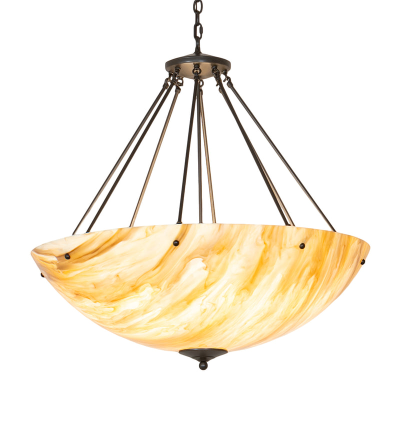 Meyda Tiffany 254124 Eight Light Pendant, Statuary Bronze Metallic
