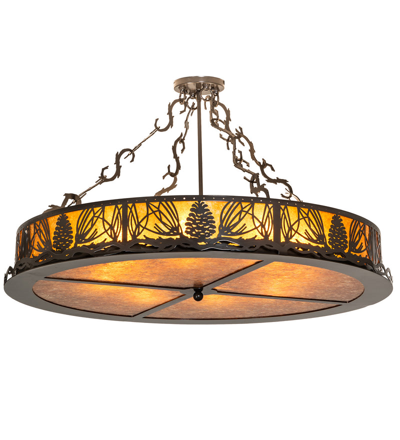 Meyda Tiffany 254176 Eight Light Semi-Flushmount, Timeless Bronze