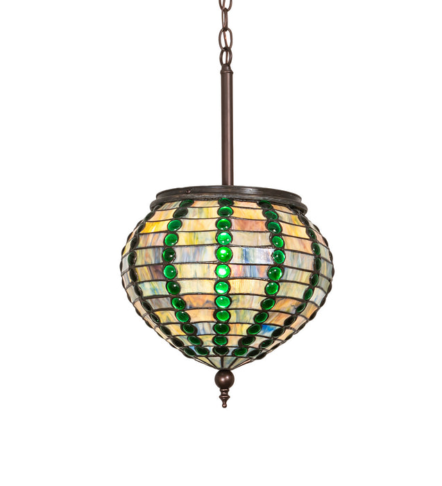 Meyda Tiffany 254233 One Light Pendant, Mahogany Bronze