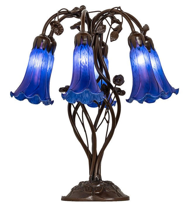 Meyda Tiffany 255808 Six Light Table Lamp, Mahogany Bronze