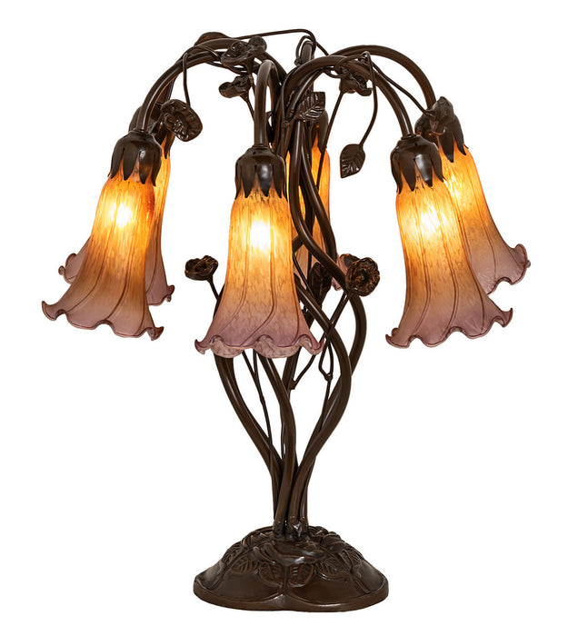 Meyda Tiffany 255810 Six Light Table Lamp, Mahogany Bronze