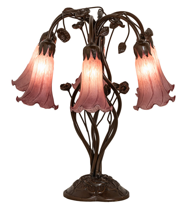 Meyda Tiffany 255812 Six Light Table Lamp, Mahogany Bronze
