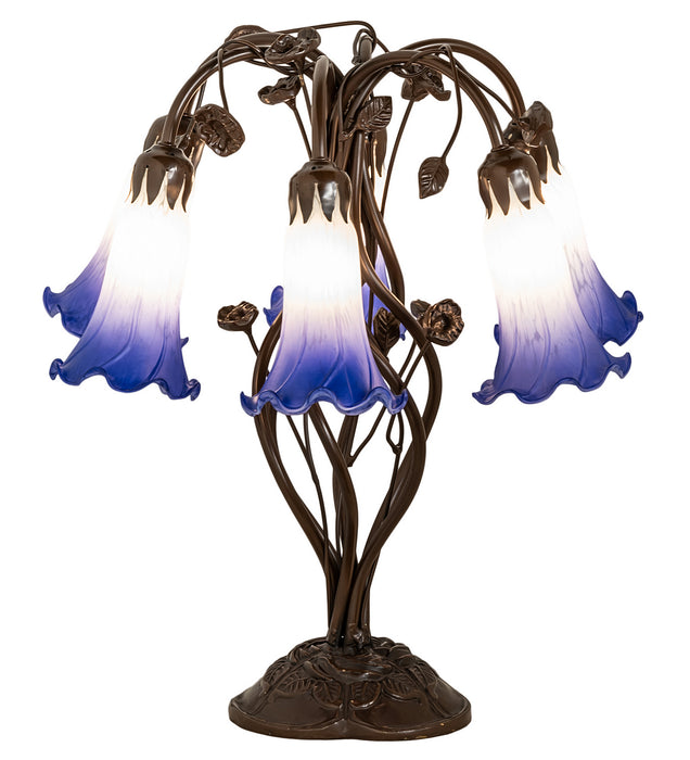 Meyda Tiffany 255820 Six Light Table Lamp, Mahogany Bronze