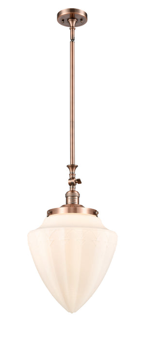 Innovations 206-AC-G661-12 One Light Mini Pendant, Antique Copper