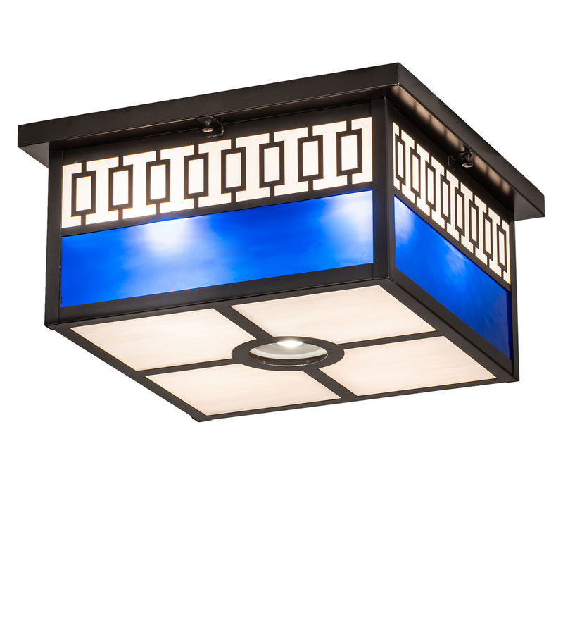 Meyda Tiffany 256013 Five Light Flushmount, Craftsman Brown