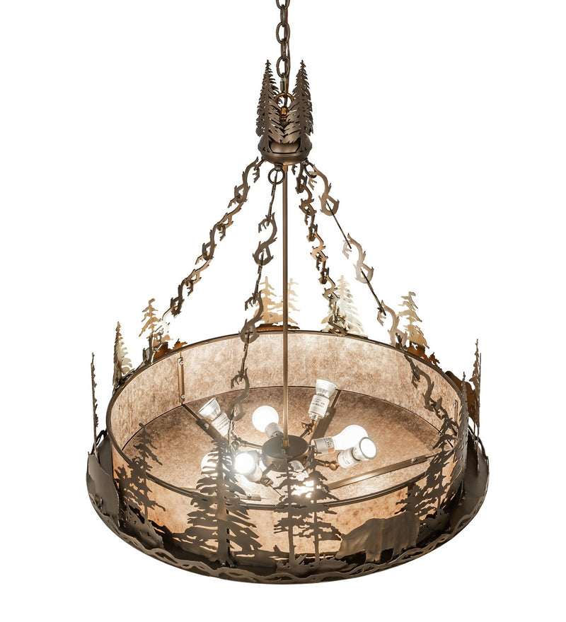 Meyda Tiffany 256362 Eight Light Pendant, Antique Copper