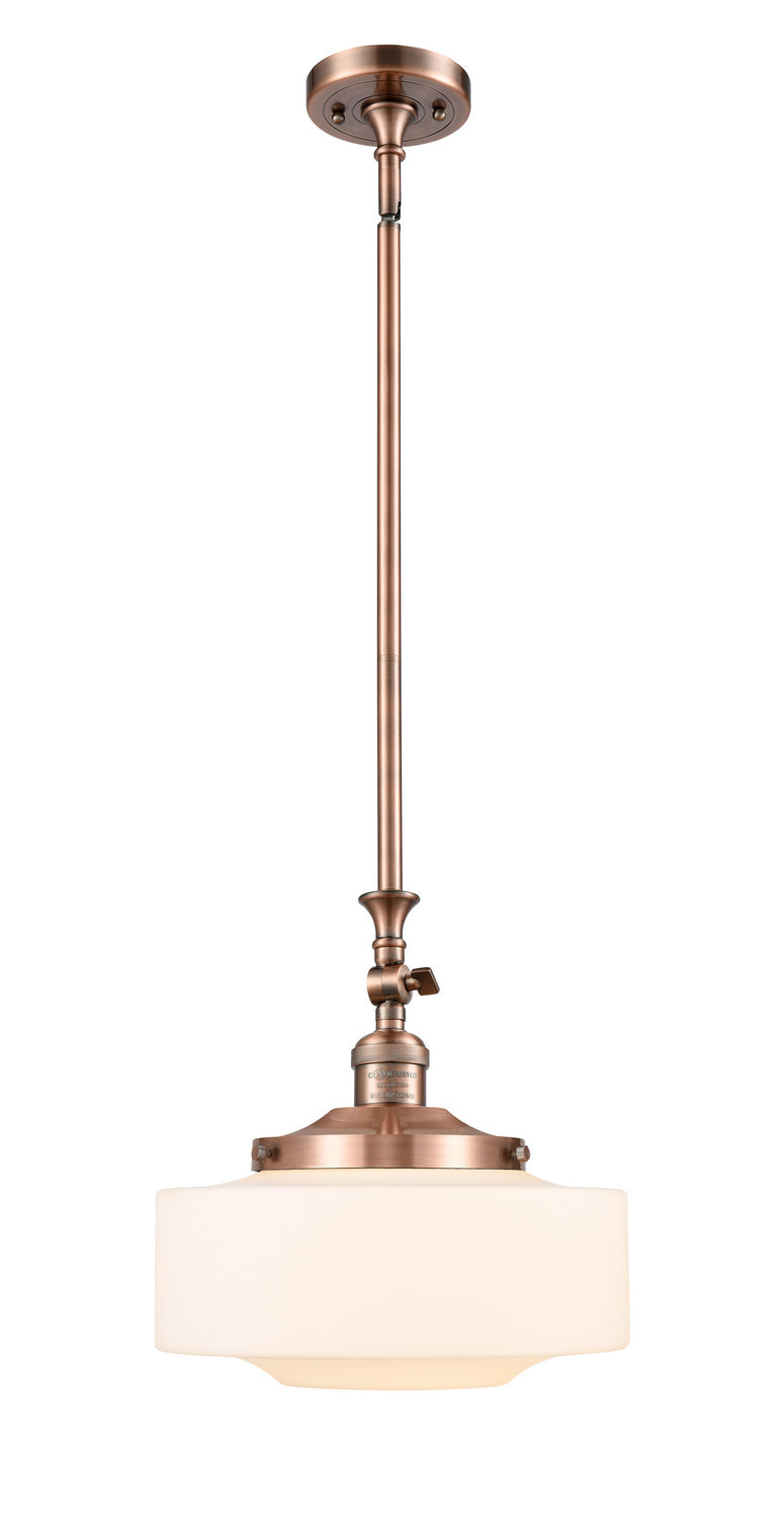 Innovations 206-AC-G691-12 One Light Mini Pendant, Antique Copper