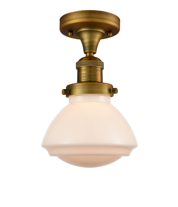 Innovations 517-1CH-BB-G321-LED LED Semi-Flush Mount, Brushed Brass