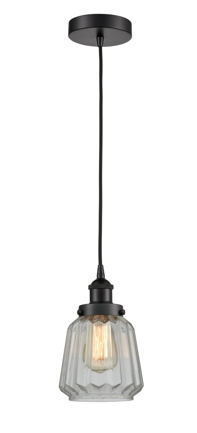 Innovations 616-1PH-BK-G142 One Light Mini Pendant, Matte Black