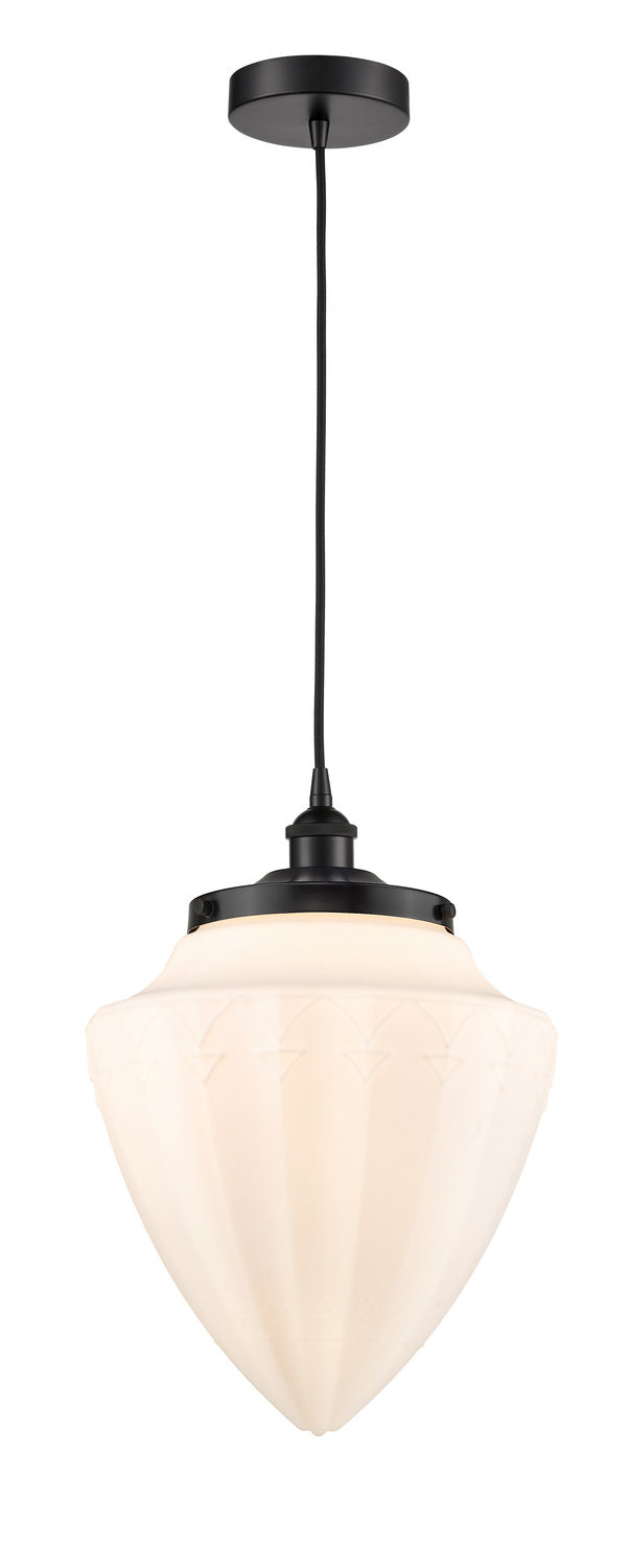 Innovations 616-1PH-BK-G661-12 One Light Mini Pendant, Matte Black
