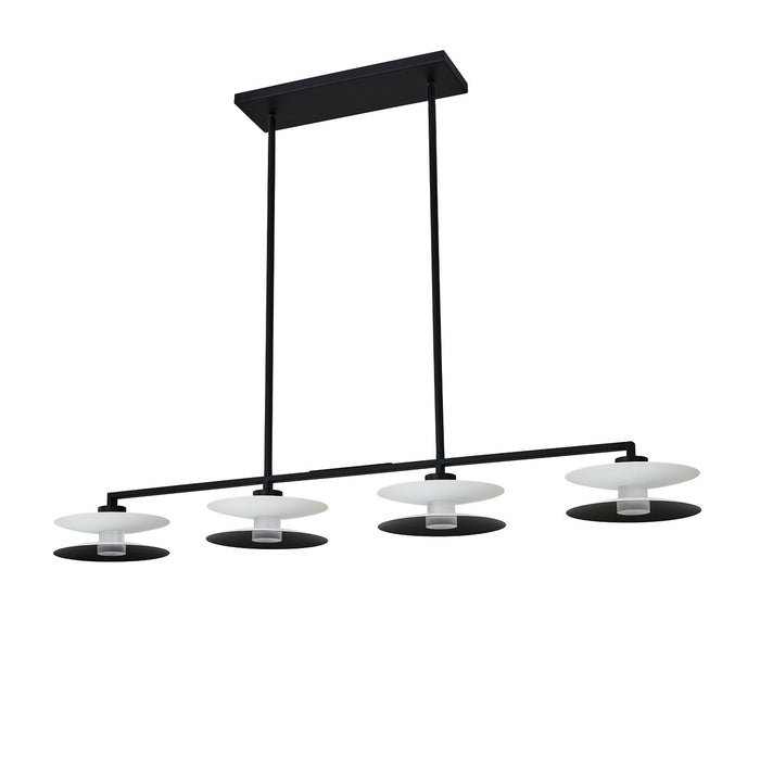 Kalco 516261WMB LED Island Pendant, White and Matte Black